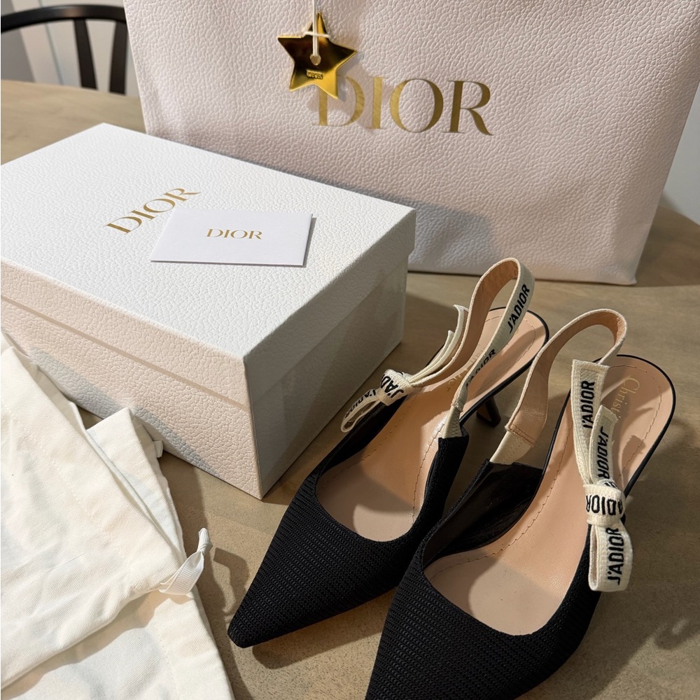 Dior Black J'Adior Slingback Heels